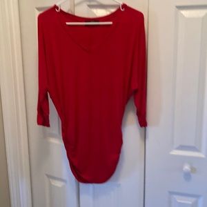 3/4 sleeve ruched shirt